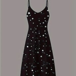 Spaghetti strap, midnight blue stars dress
